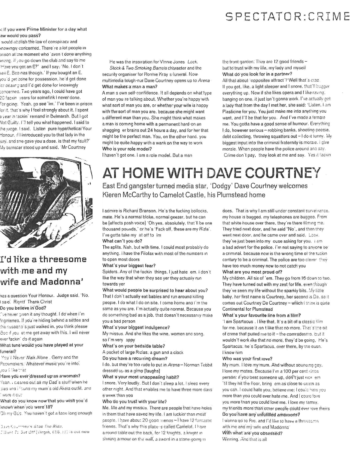 1996 the spectator at home with dave courtney