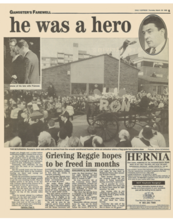 1995 3 30 daily express ron kray funeral 1