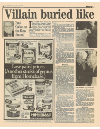 1995 3 30 daily express ron kray funeral