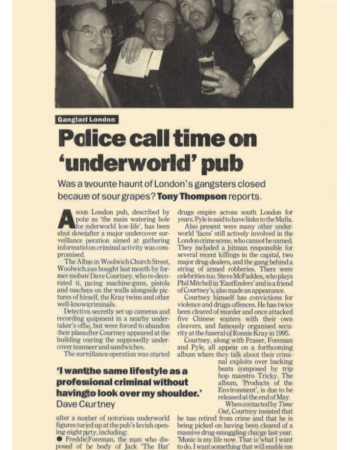 1999 3 time out magazine albion pub. product of the environment by tricky 1