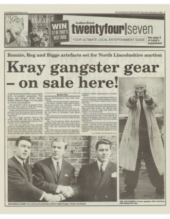 2003 2 6 scunthorpe telegraph kray memorabilia auction
