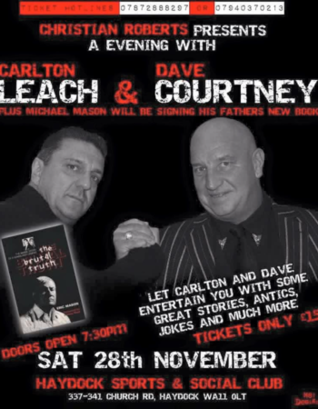 an audience with dave courtney and carlton leach 2015 11 28 haydock