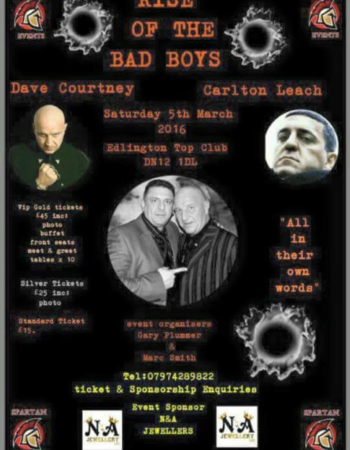 an audience with dave courtney and carlton leach 2016 3 5 doncaster 1