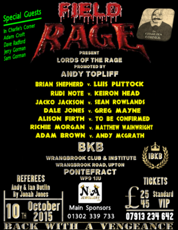 Bare Knuckle Boxing 2015 10 10 field rage 3 pontefract 1