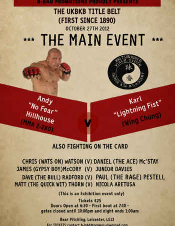 Bare Knuckle Boxing bbad 2 27 oct 2012 atherstone